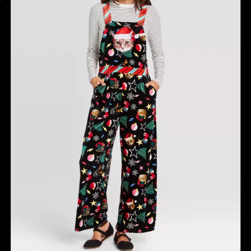 Cat lover overall (Christmas) M
